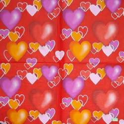 1serviette papier Coeurs-12