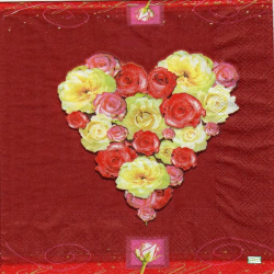 1serviette papier Coeurs-13