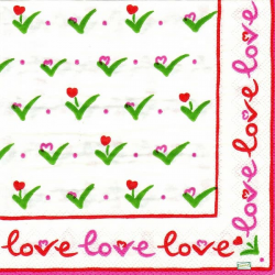 1serviette papier Coeurs-28