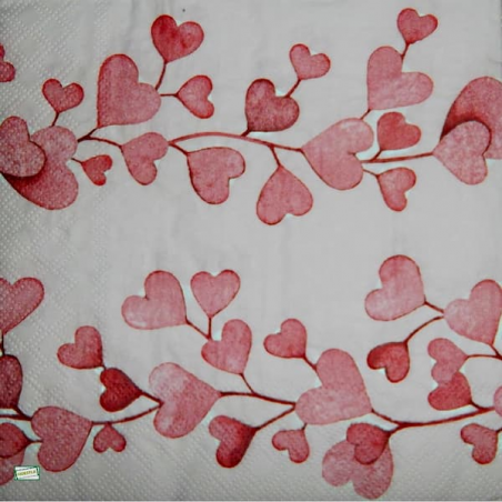 1serviette papier Coeurs-52