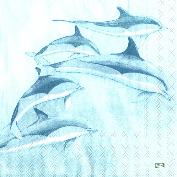 1 serviette Les Dauphins -90