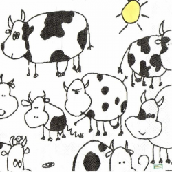 5 serviettes Les Vaches -47