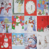 12serviettes Bonhomme neige-L45