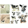 1 papier de riz Les vaches - R1561