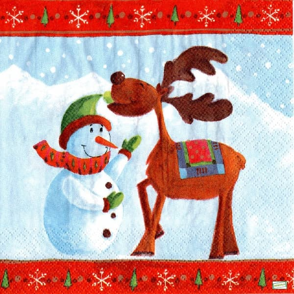 serviette Bonhomme de Neige-12