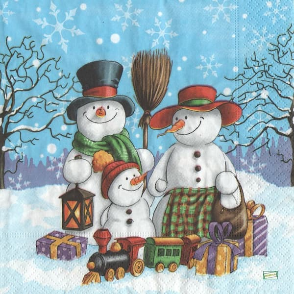 serviette Bonhomme de Neige-57