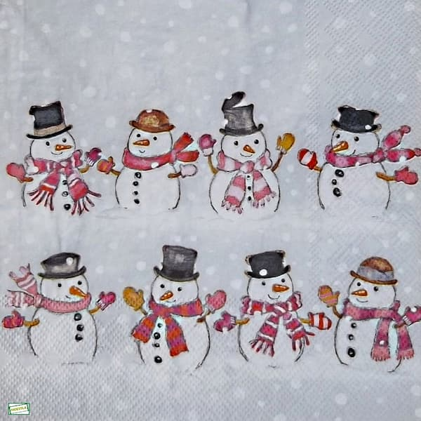 serviette Bonhomme de Neige-56