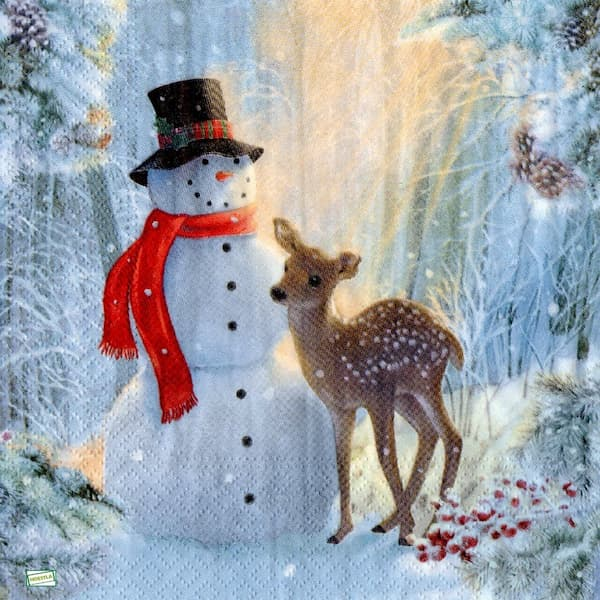 serviette Bonhomme de Neige-51