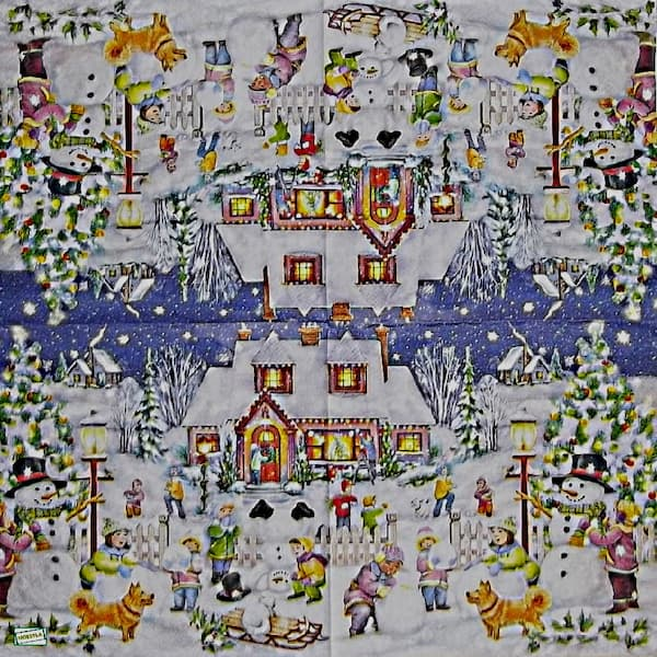 serviette Bonhomme de Neige-72