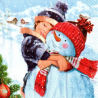 serviette Bonhomme de Neige-65