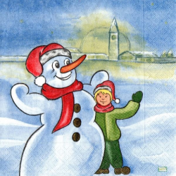 serviette Bonhomme de Neige-22