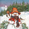 1 serviette Bonhomme de Neige -23