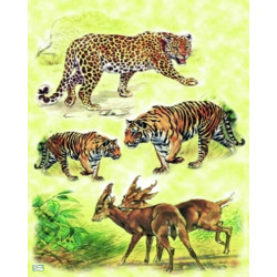 1 papier riz Animaux Afrique -ZAN39G