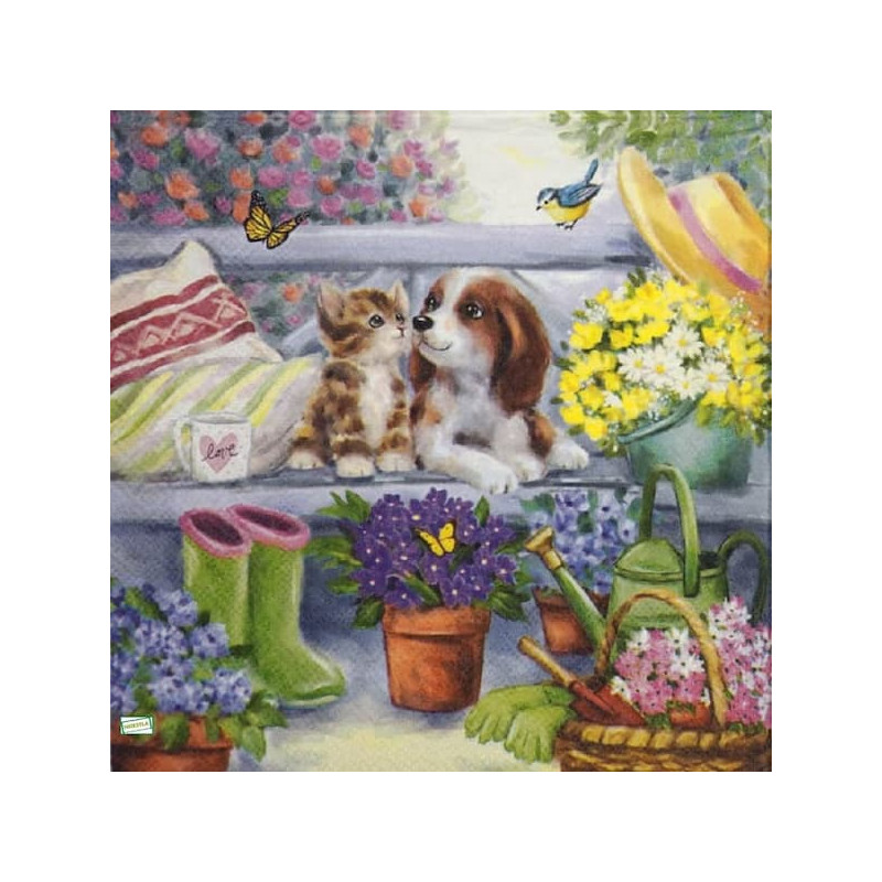 1serviette papier Le chiot-15