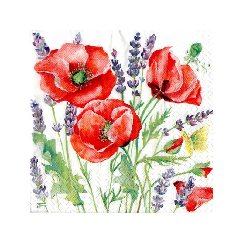 1 serviette Coquelicots -41