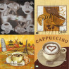 4 serviettes Cappuccino -LA3