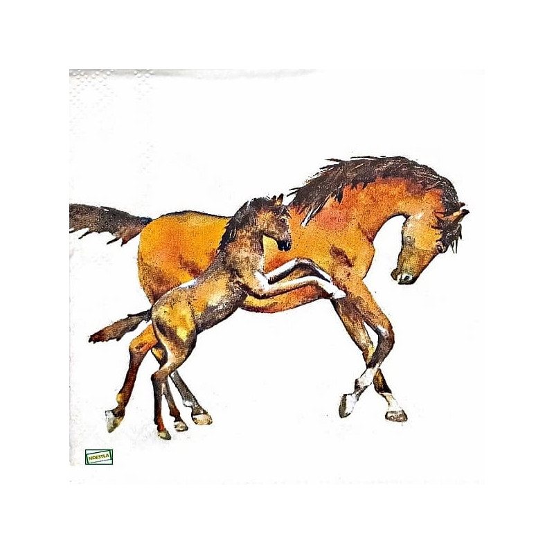 1serviette papier Chevaux-57