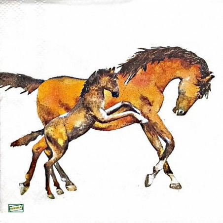 1serviette papier Chevaux-57