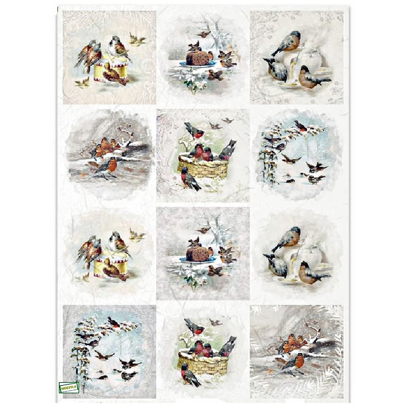 1papier de riz Oiseaux-R2265