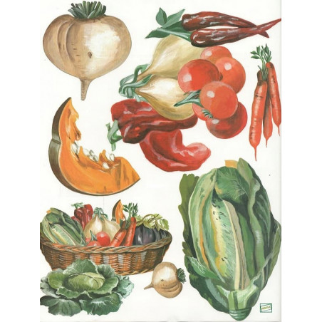 1papier découpage Légumes-X16