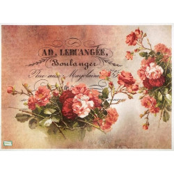 1papier riz Les Roses-R1187