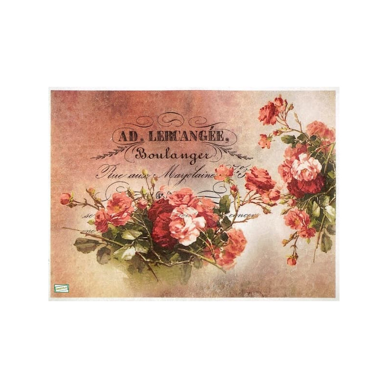 1papier riz Les Roses-R1187