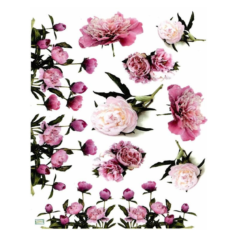 1papier de riz Pivoines-R42