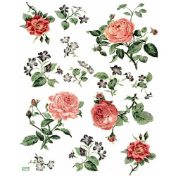 1 papier de riz Les Roses-R104