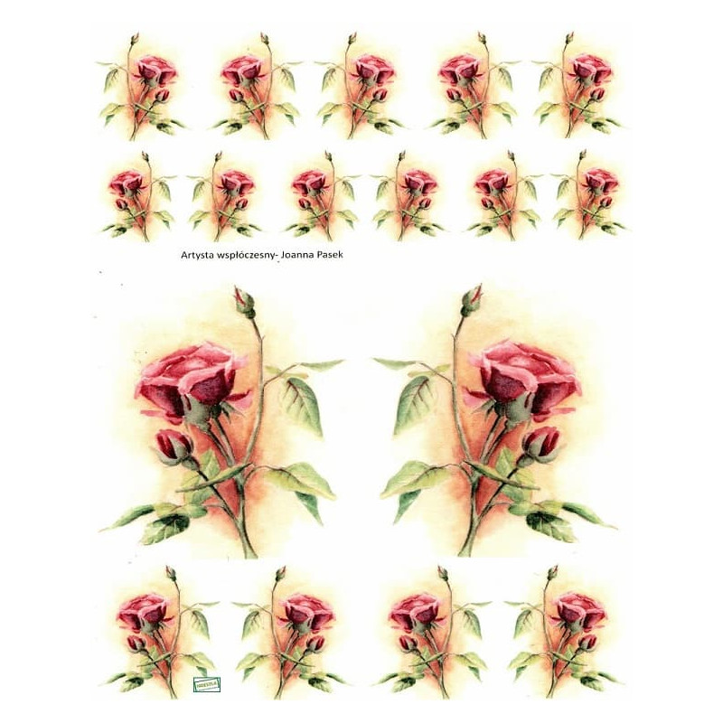 1 papier de riz Les Roses - R140