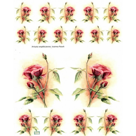 1 papier de riz Les Roses - R140