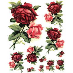 1papier riz Les Roses-R219