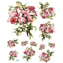 1papier de riz Fleurs -R220