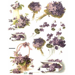 1papier riz Les Violettes-R242