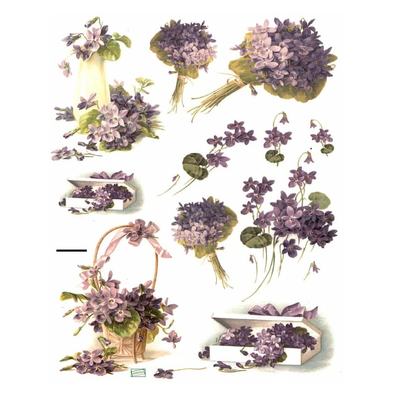 1papier riz Les Violettes-R242