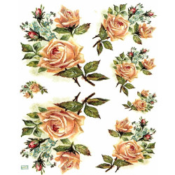 1 papier riz Les Roses-R251