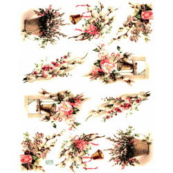 1 papier de riz Fleurs-R301