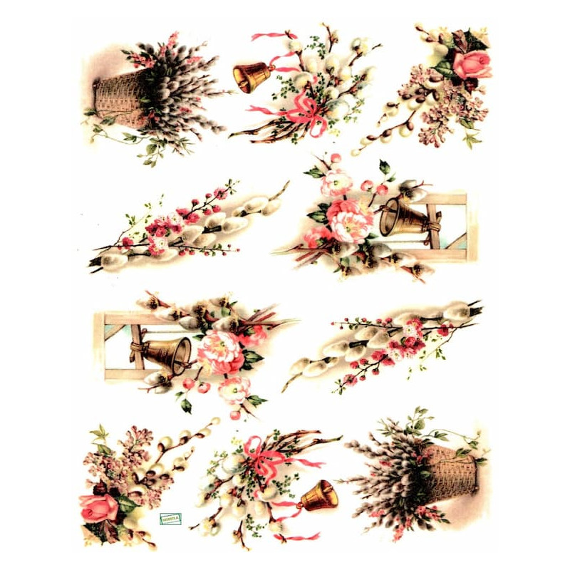 1 papier de riz Fleurs-R301