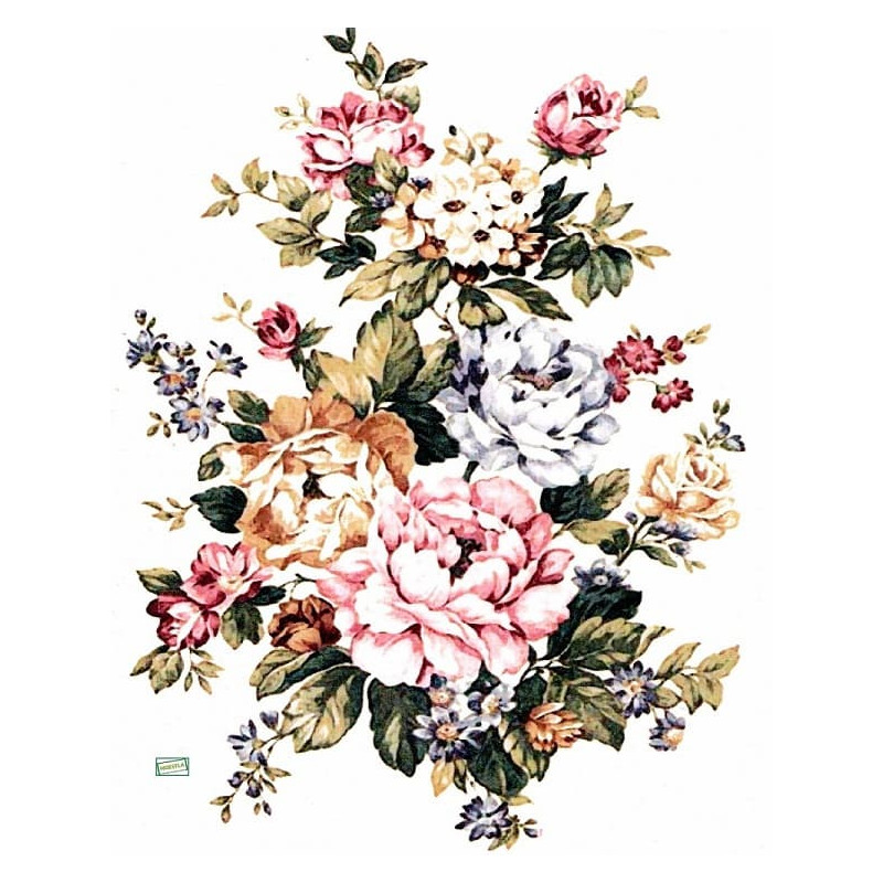 1 papier de riz Fleurs -R376