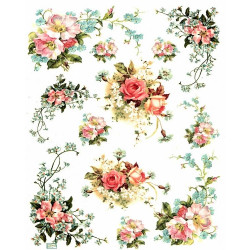 1 papier de riz Fleurs-R421