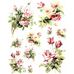 1papier riz Les Roses-R645