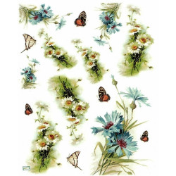 1papier de riz Fleurs-R563