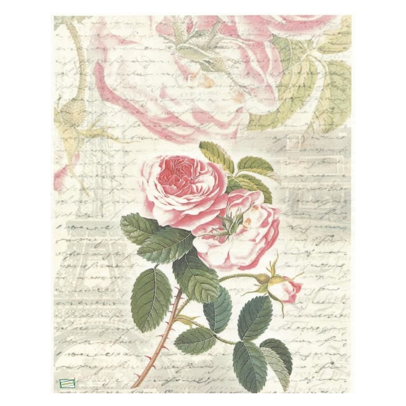 1papier riz Les Roses-R644