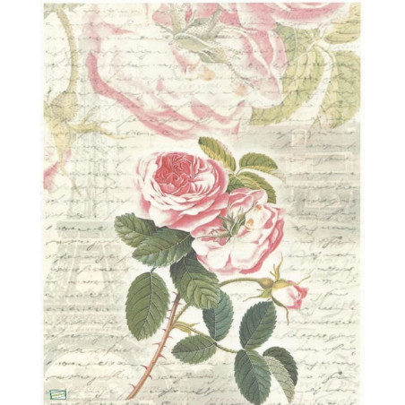 1papier riz Les Roses-R644