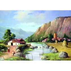 1GRAND papier riz Paysage-ZP46G