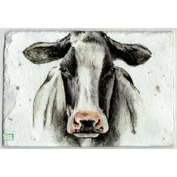 1plaque déco ardoise La Vache serviettage