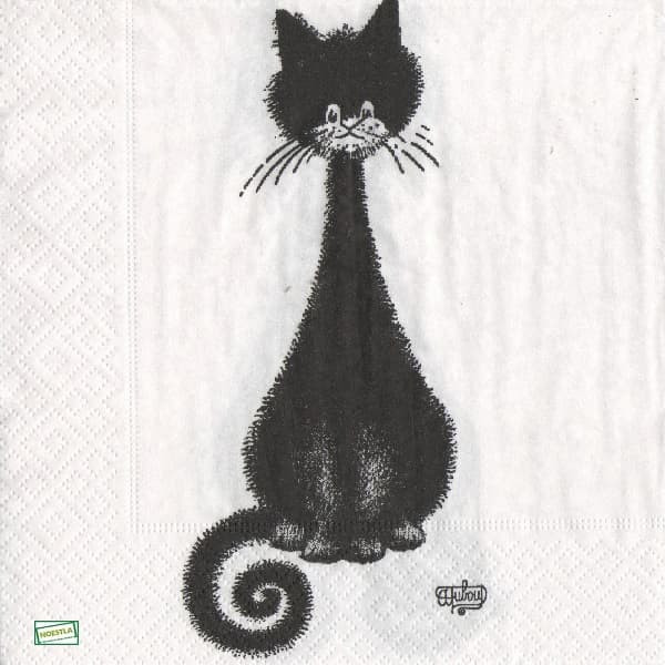 1serviette papier Chat-64