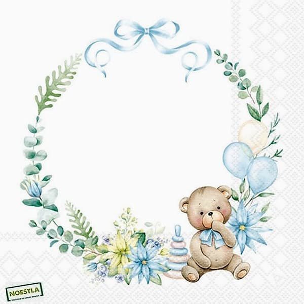 1 serviette papier Ourson -41