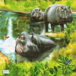 1serviette Les Hippopotames-24