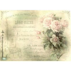 1papier riz Les Roses-R723