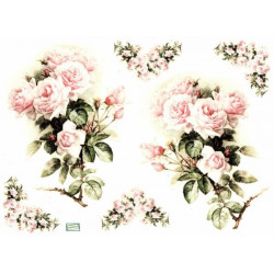 1papier riz Les Roses -R747